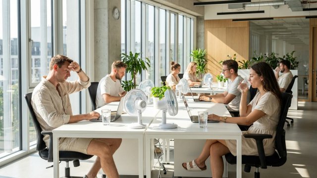 Sommerhitze im Büro: Wie effektive Klimatisierung Produktivität und Gesundheit schützt