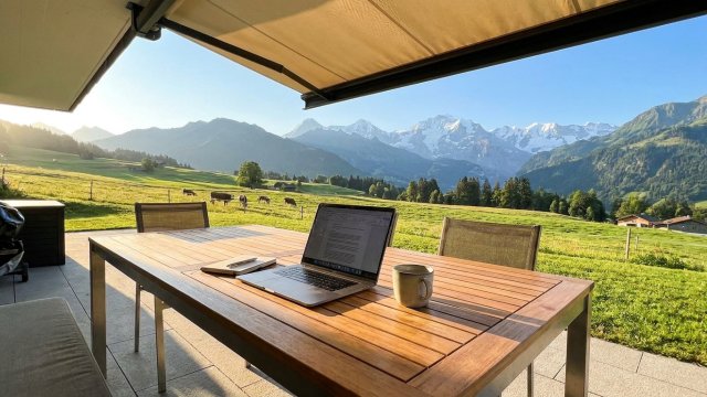 Workation im Alpenraum: Produktiv arbeiten und Erholung in den Bergen verbinden