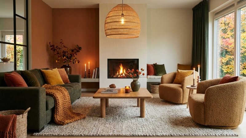 Wohntrends Herbst 2025: Farben, Licht und Textilien für gemütliche Räume