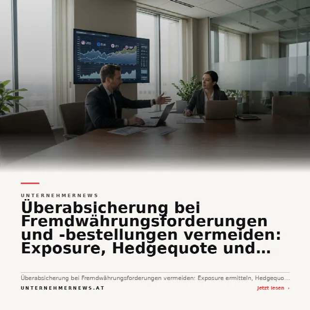 Share-Card fuer Überabsicherung bei Fremdwährungsforderungen und -bestellungen vermeiden: Exposure, Hedgequote und Prozesse
