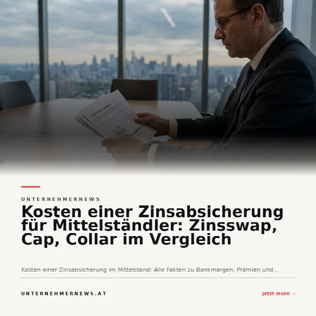 Share-Card fuer Kosten einer Zinsabsicherung für Mittelständler: Zinsswap, Cap, Collar im Vergleich